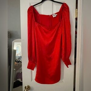 Princess Polly Red Mini Silk Dress
